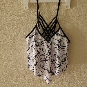 Black and White Swimsuit Top